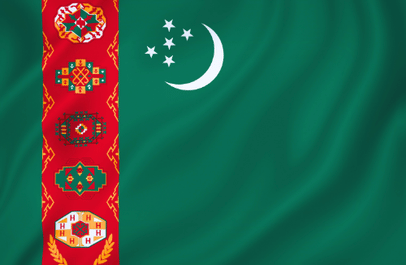 Image illustrating the flag of Turkmenistan