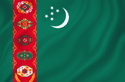 Image illustrating the flag of Turkmenistan