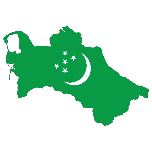 Pictorial representation of big size map of Turkmenistan