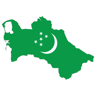 Pictorial representation of map of Turkmenistan