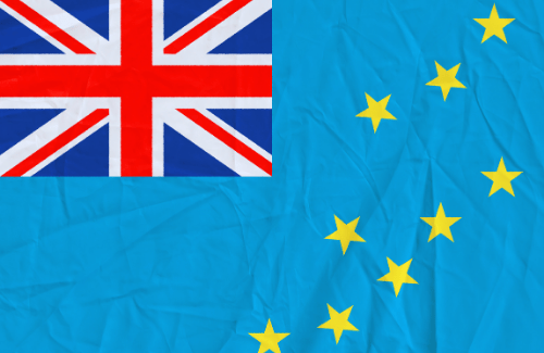 Image illustrating the big size flag of Tuvalu