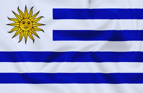 Image illustrating the big size flag of Uruguay