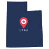 Pictorial representation of the map of Utah