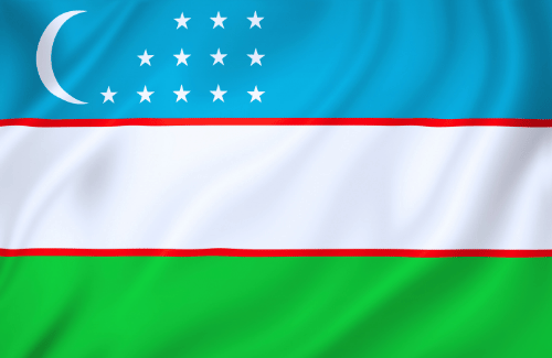 Image illustrating the big size flag of Uzbekistan