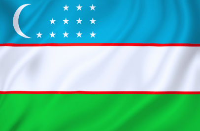 Image illustrating the flag of Uzbekistan