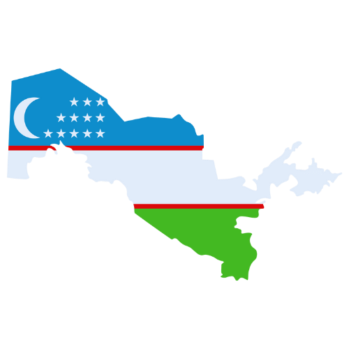 Pictorial representation of big size map of Uzbekistan