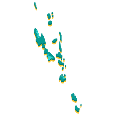 Pictorial representation of map of Vanuatu