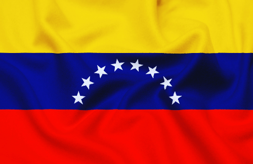 Image illustrating the big size flag of Venezuela