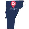 Pictorial representation of the map of Vermont