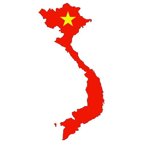 Pictorial representation of big size map of Vietnam