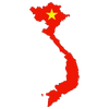 Pictorial representation of map of Vietnam