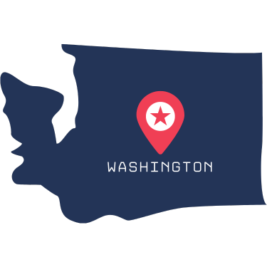 Pictorial representation of the map of Washington