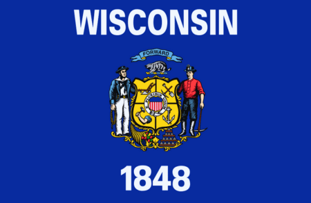 Image illustrating the flag of Wisconsin