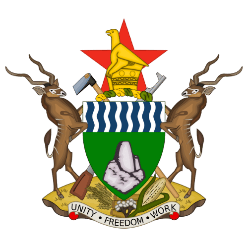 Image showing the big size coat of arms or embelem of Zimbabwe