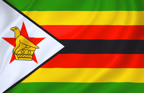 Image illustrating the big size flag of Zimbabwe